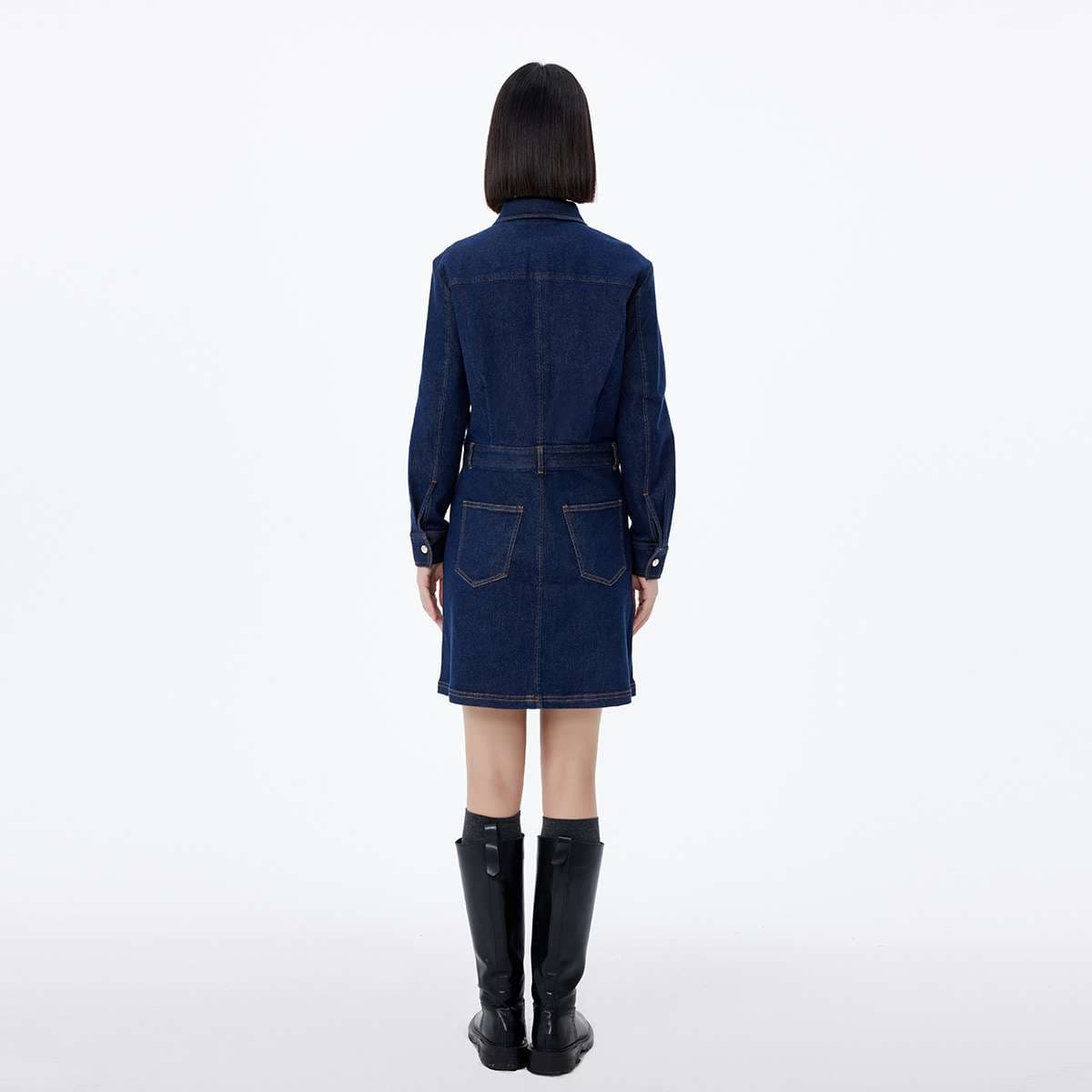 デニムワンピース デニムシャツワンピース