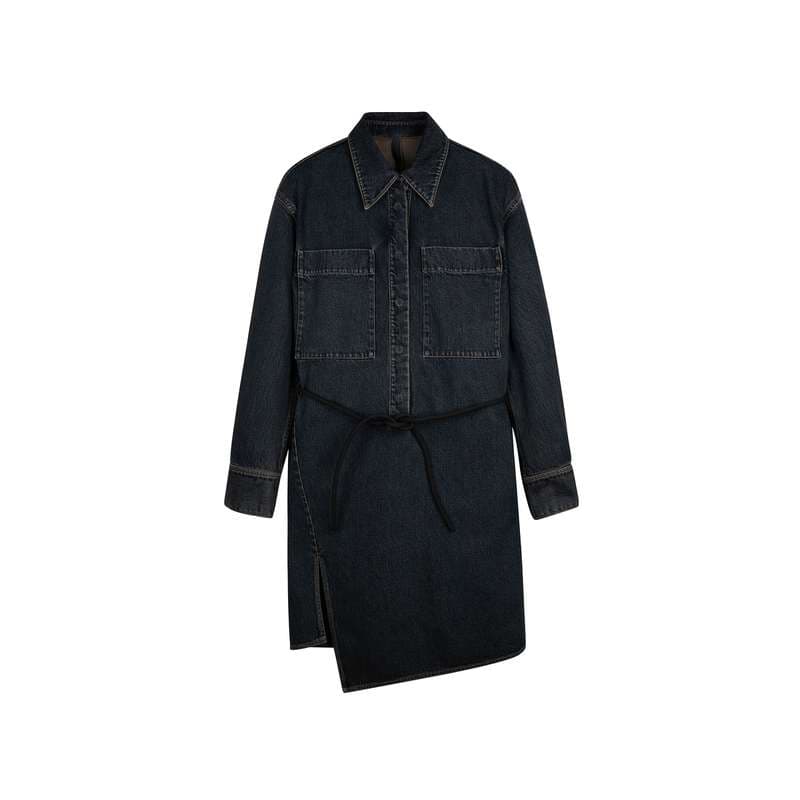 デニムワンピース オーバーサイズデニムシャツワンピース