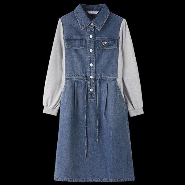2WAYスリーブデニムワンピース