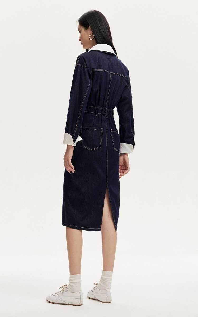 デニムワンピース デニムロングワンピース