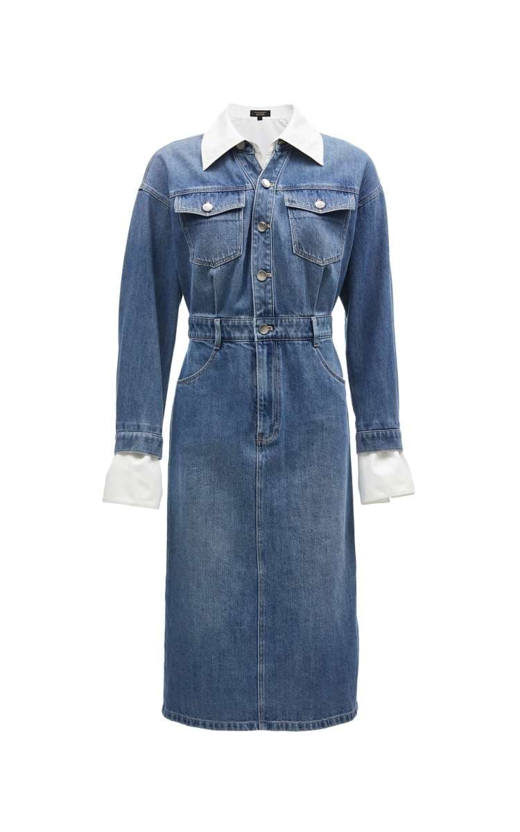 デニムワンピース デニムロングワンピース