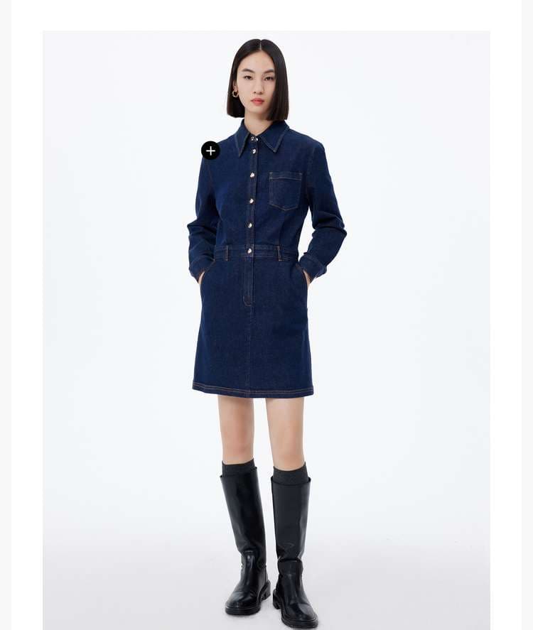 デニムワンピース デニムシャツワンピース