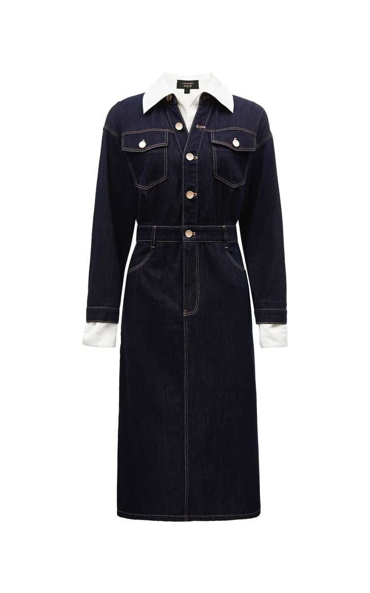 デニムワンピース デニムロングワンピース