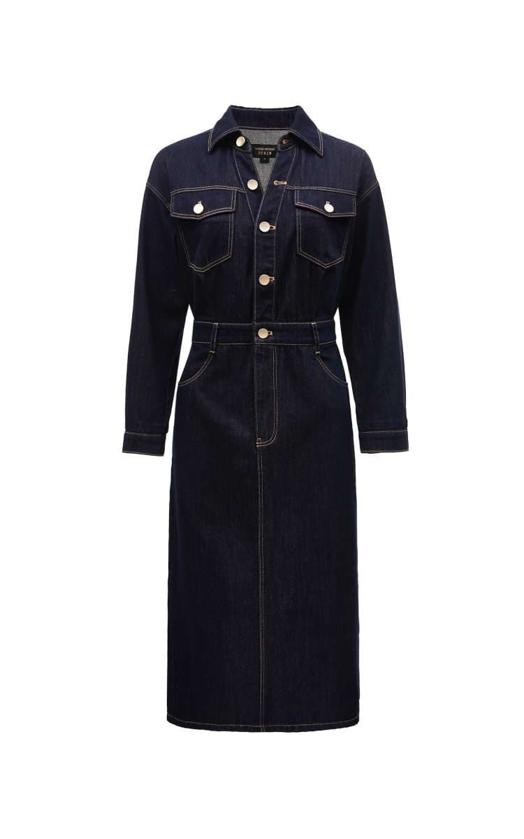 デニムワンピース デニムロングワンピース